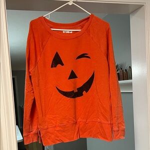 Orange Pumpkin Face Sweatshirt